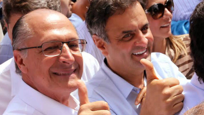 Aécio e Alckmin na disputa interna por 2018