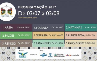 Divulgada programação da Rota Cultural Caminhos do Frio 2017, na Paraíba