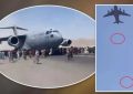 Cenas mostram pessoas caindo de um avião norte-americano que deixa o Afeganistão
