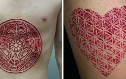 ‘Sacrifício’: Tatuagem com ferimentos na pele vira moda