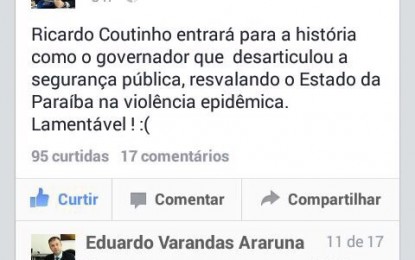 Cláudio Lima diz que crítica de Varandas ‘é para quem quer aparecer’