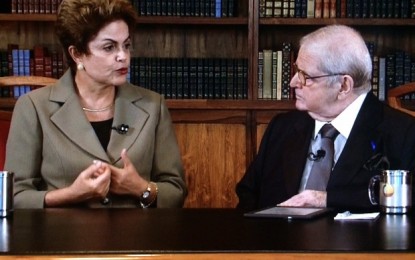 VEJA O VÍDEO COMPLETO – A TV Globo libera a entrevista de Dilma Rousseff no programa do Jô Soares