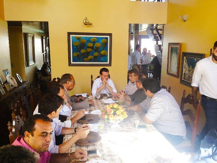 Kassab almoça na casa do deputado Renato Gadelha