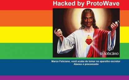 Página de Feliciano na internet é hackeada