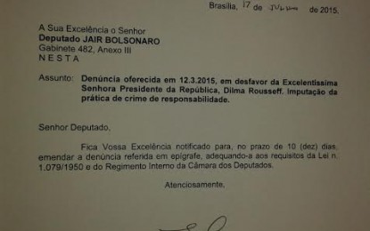 POLÊMICA: Eduardo Cunha pede a Jair Bolsonaro para atualizar pedido de impeachment de Dilma Rousseff