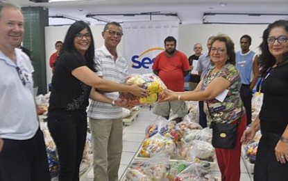 Entidades recebem alimentos arrecadados no Arraiá do Sesc em Campina Grande