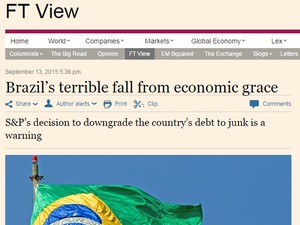 Brasil é doente em estado terminal, diz ‘Financial Times’