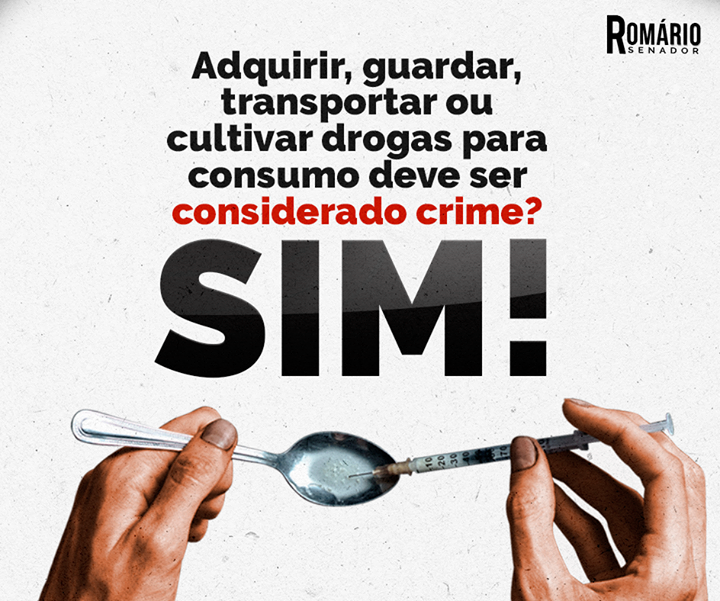Romário é contra discrimilização do porte de drogas