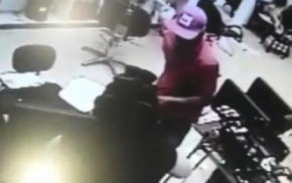 VEJA VÍDEO: Flagrante de bandidos durante assalto a salão de cabeleireiros em Manaíra