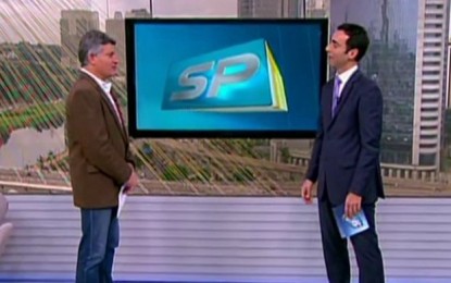 FOGO AMIGO? César Tralli e Cléber Machado trocam farpas durante jornal local da Globo SP