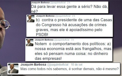 Joaquim Barbosa bate no PSDB e em Cunha
