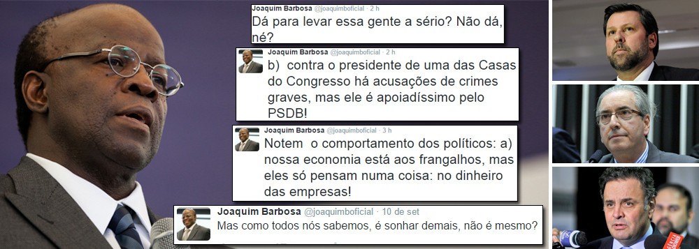Joaquim Barbosa bate no PSDB e em Cunha