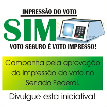 AGORA É LEI: Dilma promulga lei que prevê impressão do voto