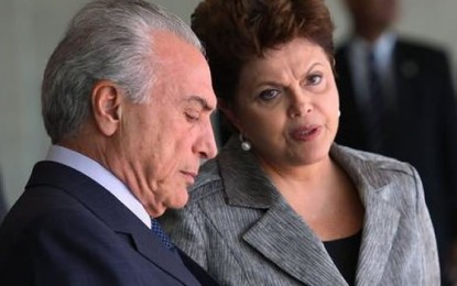 Dilma e Temer vão se reunir hoje a tarde para discutir relação