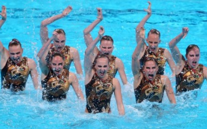OLIMPÍADAS 2016: Equipe russa de nado sincronizado treina na a Vila Olímpica Parahyba
