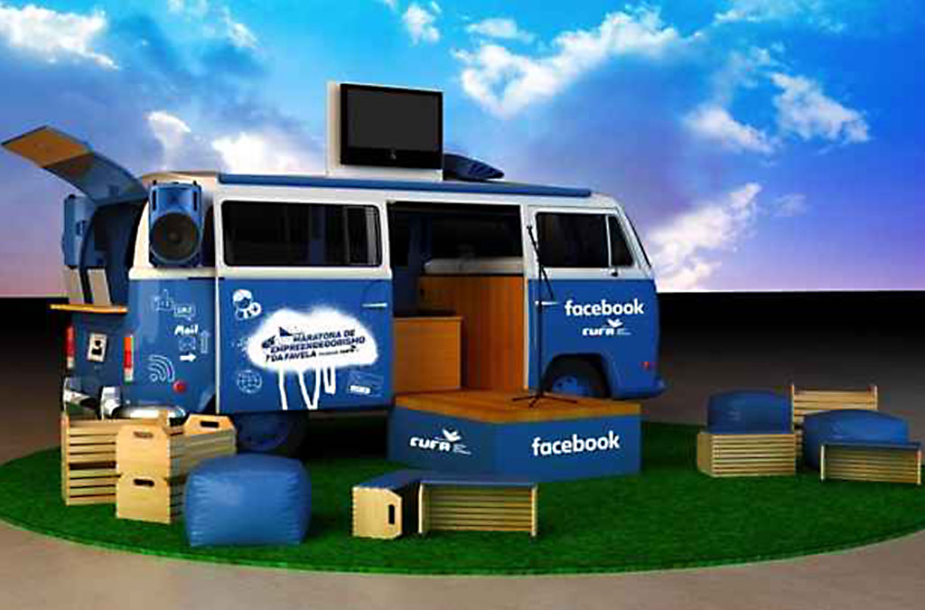 Facebook anuncia o ‘facekombi’, laboratório itinerante para empreendedores nas favelas