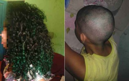 Pai raspa cabelo de filha que fez mechas verdes