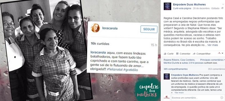 Por que a foto de Carolina Dieckmann e Regina Casé com empregadas domésticas causou polêmica?