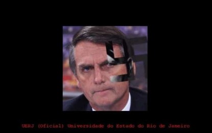 Hackers invadem site da UERJ e colocam foto de Bolsonaro