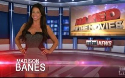 Apresentadora faz strip tease em frente às câmeras durante telejornal