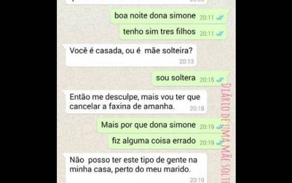 Faxineira é demitida por ser mãe e solteira: “Não posso aceitar esse tipo de gente na minha casa”