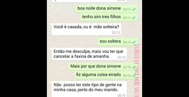 Faxineira é demitida por ser mãe e solteira: “Não posso aceitar esse tipo de gente na minha casa”