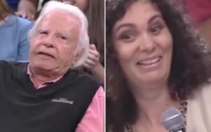 VEJA VÍDEO – Mulher de Cid Moreira faz pergunta sobre sexo e deixa ele sem graça