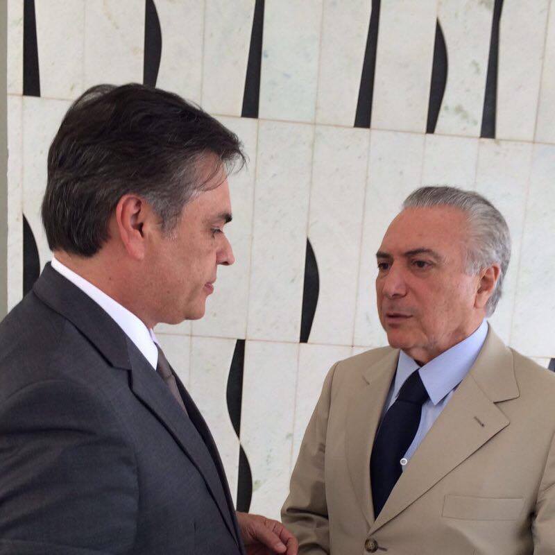 Cássio confirma presença na comitiva de Temer em inauguração de obra da transposição