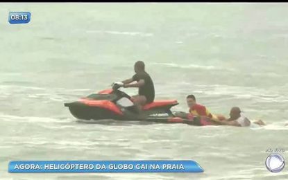 GLOBOCOP: Helicóptero da Rede Globo cai em praia do Recife e pelo menos duas pessoas morrem – VEJA VÍDEOS