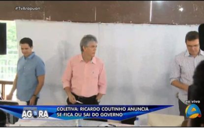 Ricardo Coutinho chega a coletiva onde anunciará se fica no governo