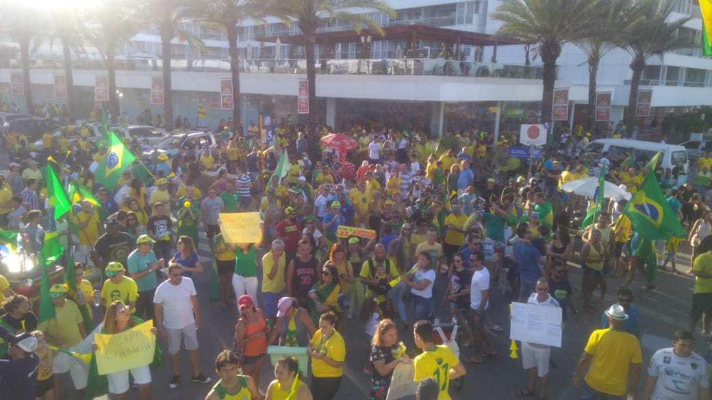 Em João Pessoa, manifestantes defendem reformas, criticam ‘Centrão’ e relembram jingles de Bolsonaro; VEJA VÍDEO