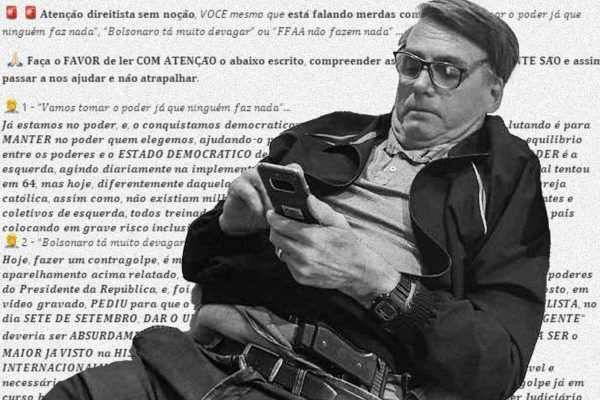 Bolsonaro envia mensagem no WhatsApp sobre “provável e necessário contragolpe” e chama para ato
