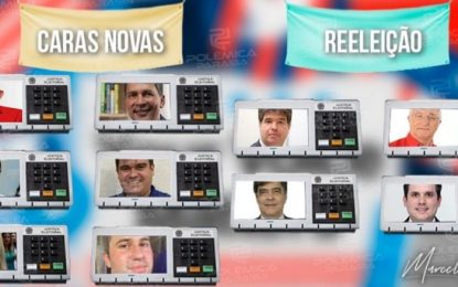 CARAS NOVAS X REELEIÇÃO: Saiba em qual posição está cada candidato à deputado federal da Paraíba