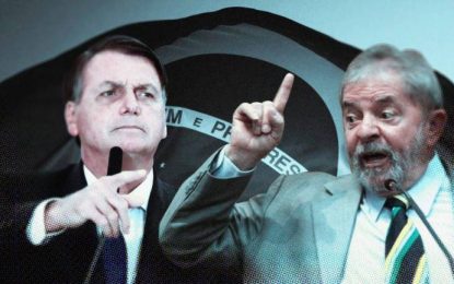 Distância entre Bolsonaro e Lula cai para 8 pontos e PT terá que calçar a sandália da humildade em alguns estados