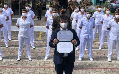 Ruy Carneiro é homenageado pelos serviços prestados ao Hospital de Guarnição de João Pessoa