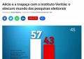 Instituto que mostra Veneziano em 2° tem reputação duvidosa e deu vitória de Aécio em 2014 com 10% de vantagem