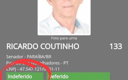 FICHA SUJA: PGR emite parecer contra recurso de Ricardo Coutinho no STF