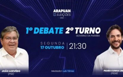 TV Arapuan realiza primeiro debate do 2º turno entre João e Pedro – ACOMPANHE AO VIVO.
