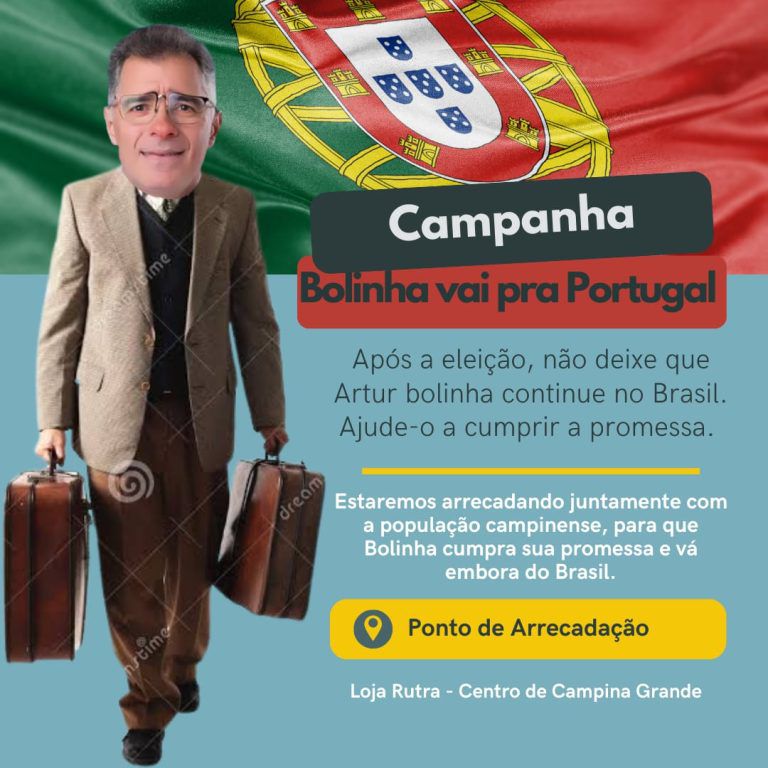 Inconformado com a vitória de Lula, Artur Bolinha vai se mudar para Portugal, país governado por uma coalizão de maioria socialista
