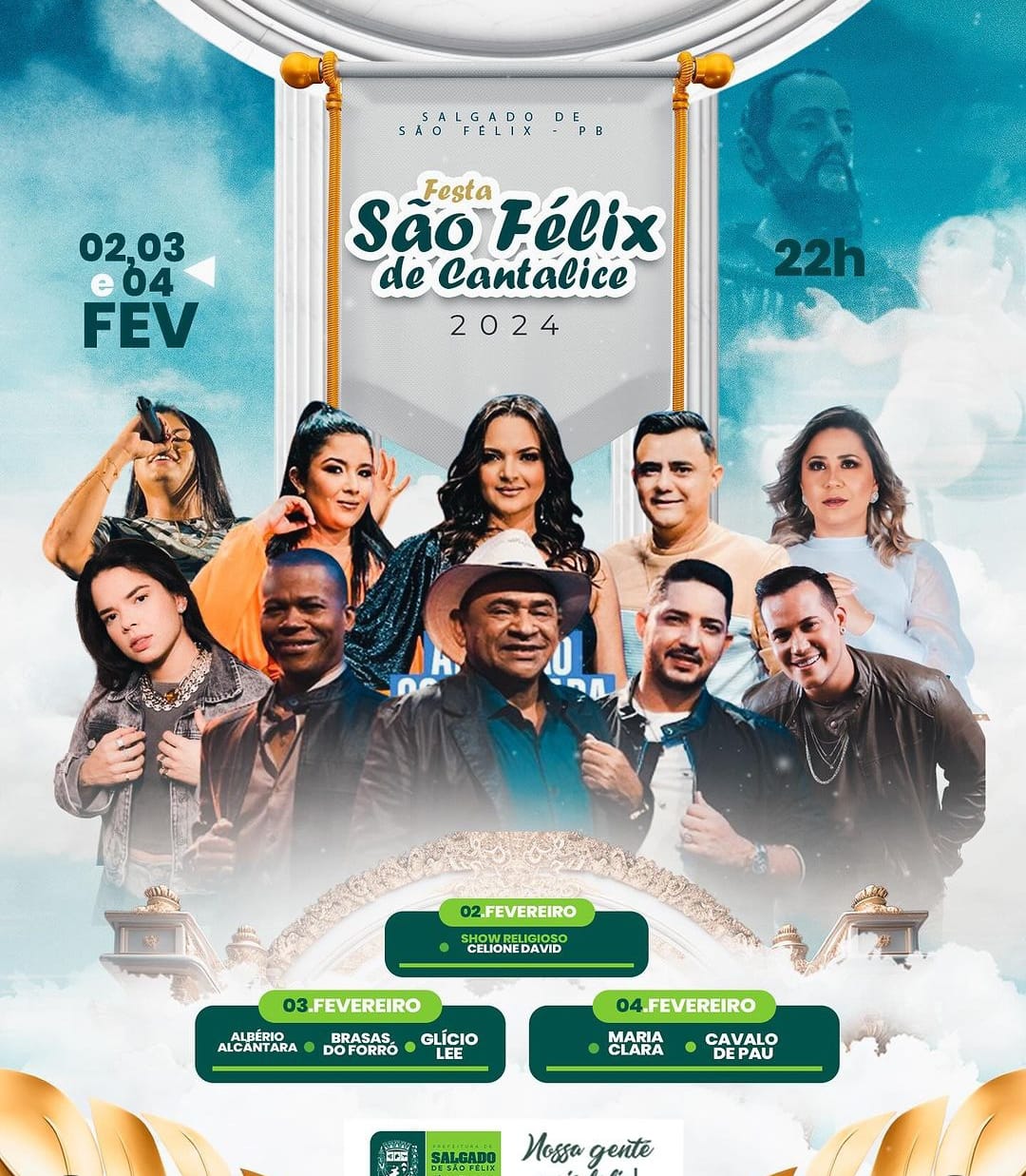 Prefeitura de Salgado de São Félix vai gastar quase R$ 250 mil com shows para festa do padroeiro