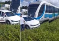 Colisão entre carro e trem na Ilha do Bispo deixa mulher ferida