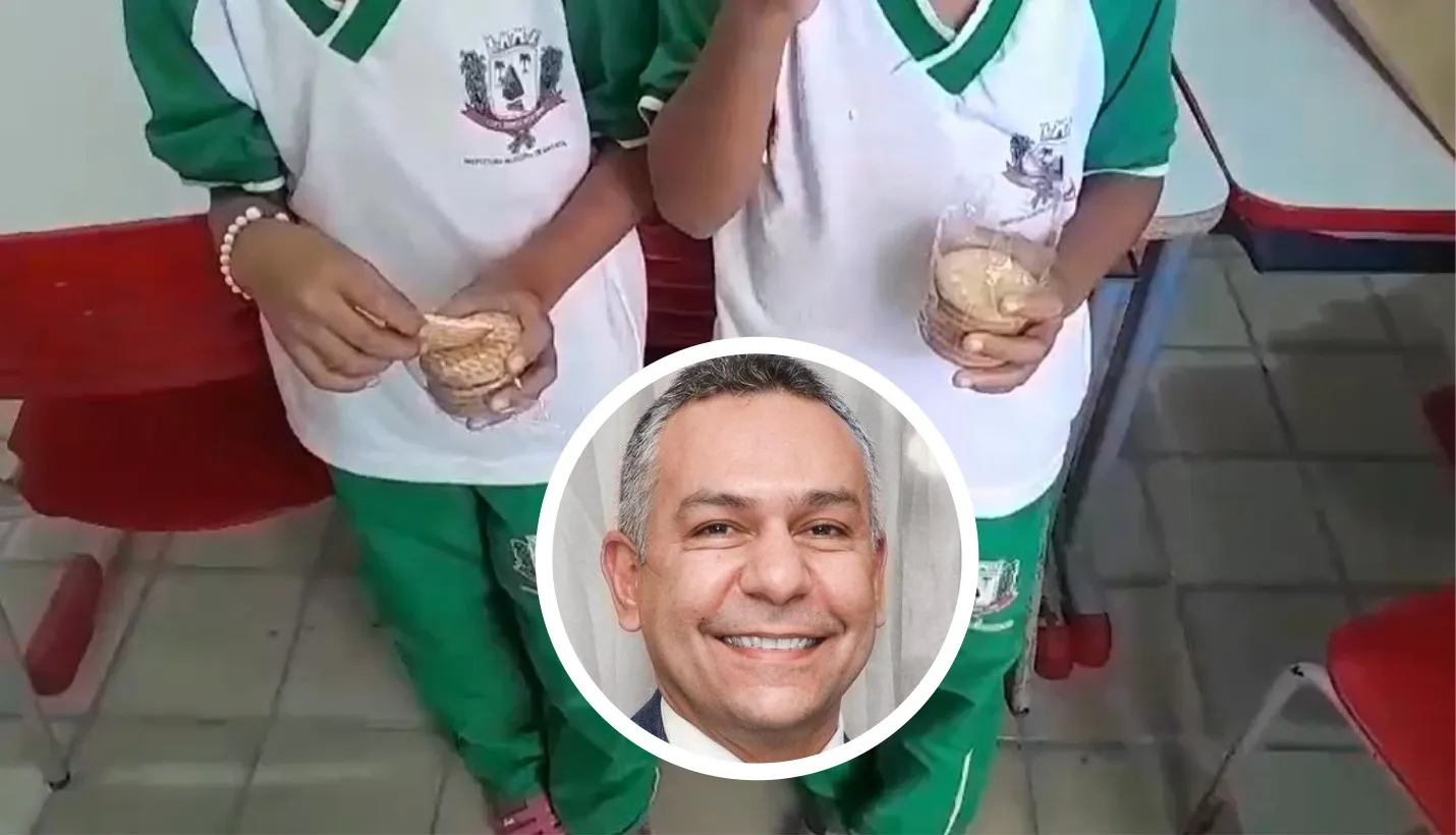 VÍDEO: Enquanto Emerson Panta se prepara para gastar R$ 10 milhões com o São João, estudantes de Santa Rita estão comendo bolacha com água na merenda