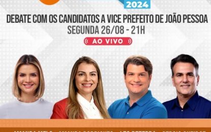 HOJE: TV Master realiza debate entre candidatos à vice-prefeitos de João Pessoa