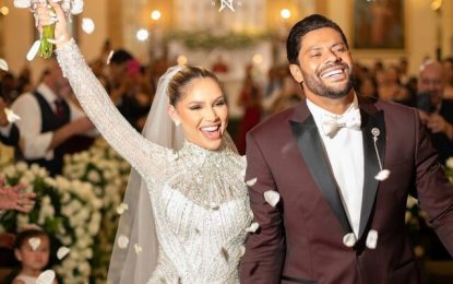 Primeira celebração de casamento de Hulk e Camila Ângelo é realizada na Catedral Diocesana em Campina Grande; confira fotos