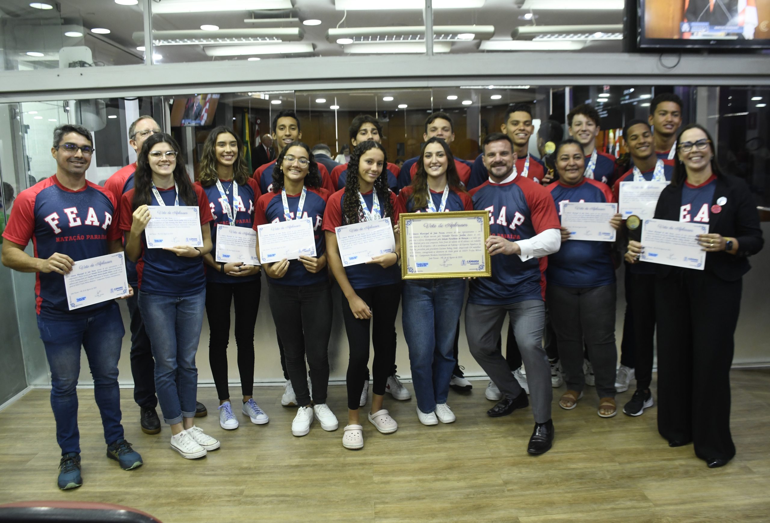 CMJP homenageia Seleção Paraibana de Natação