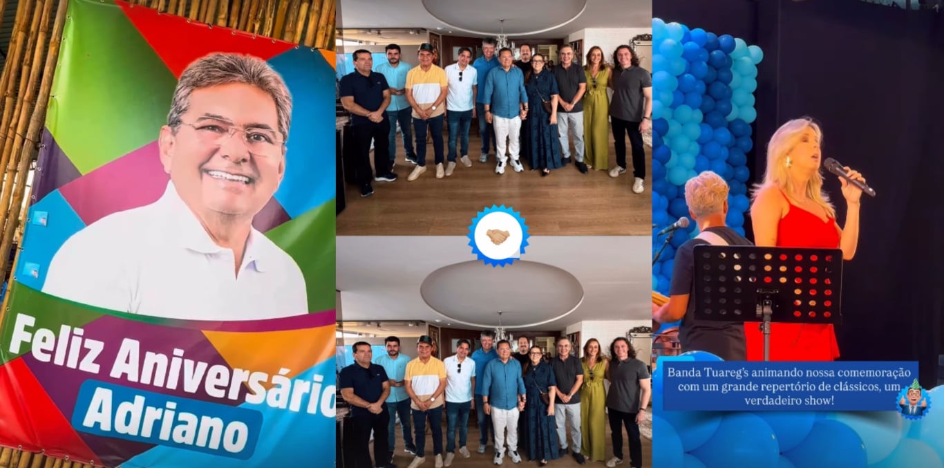 Aniversário de 65 anos de Adriano Galdino reúne lideranças políticas; Cícero Lucena, Veneziano e Murilo Galdino marcam presença; Lucas é aguardado
