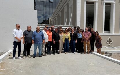 Presidente da CMJP realiza visita técnica nas obras da nova sede e prevê entrega para abril